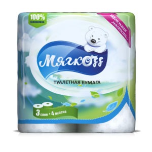 Магнитогорск — Туалетная бумага  «Мягкоff» белая оптом.