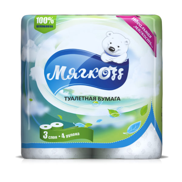 Магнитогорск — Туалетная бумага  «Мягкоff» белая оптом.