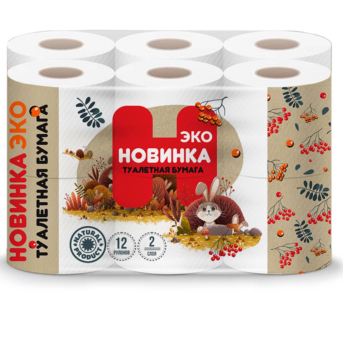 Магнитогорск — Туалетная бумага  «Новинка ЭКО» 2 слоя белая оптом.