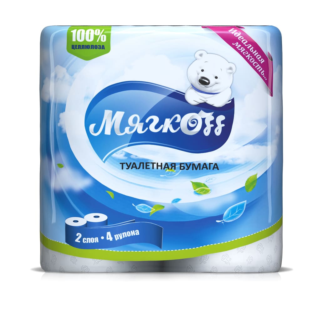 Магнитогорск — Туалетная бумага  «Мягкоff» белая оптом.